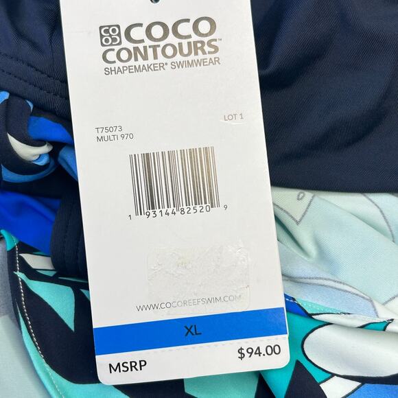 Coco Contours Cameo Halter Bikini Swim Top & Bottoms Multicolor Women's XL NWT - Picture 12 of 12